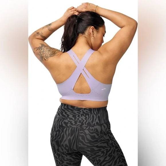 Brooks Women's Crossback 2.0 Sports Bra for Running, Workouts & Sports 32DD/E - Picture 2 of 6
